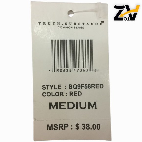 Men Truth Substance Common Sense Red Black Short Sleeve Polo shirt Size Medium - Picture 5 of 12